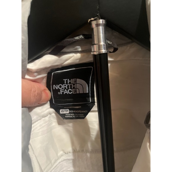 The North Face Women's Hybrid Fleece Down Jacket Size XS Light Gray White - Picture 3 of 3